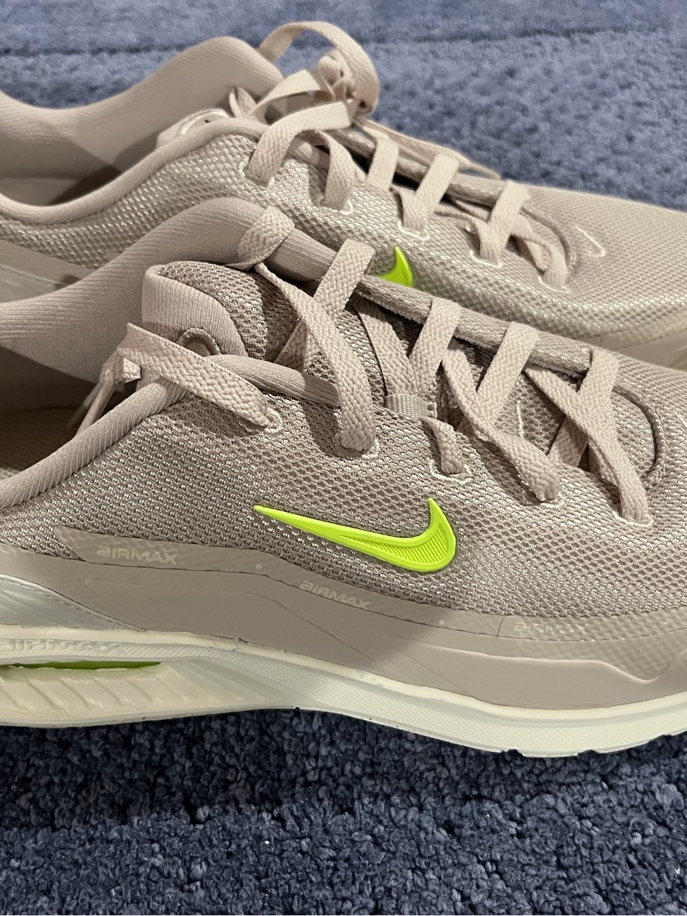 Nike Air Max BIA Men’s Beige Sneakers with Neon Green Swoosh